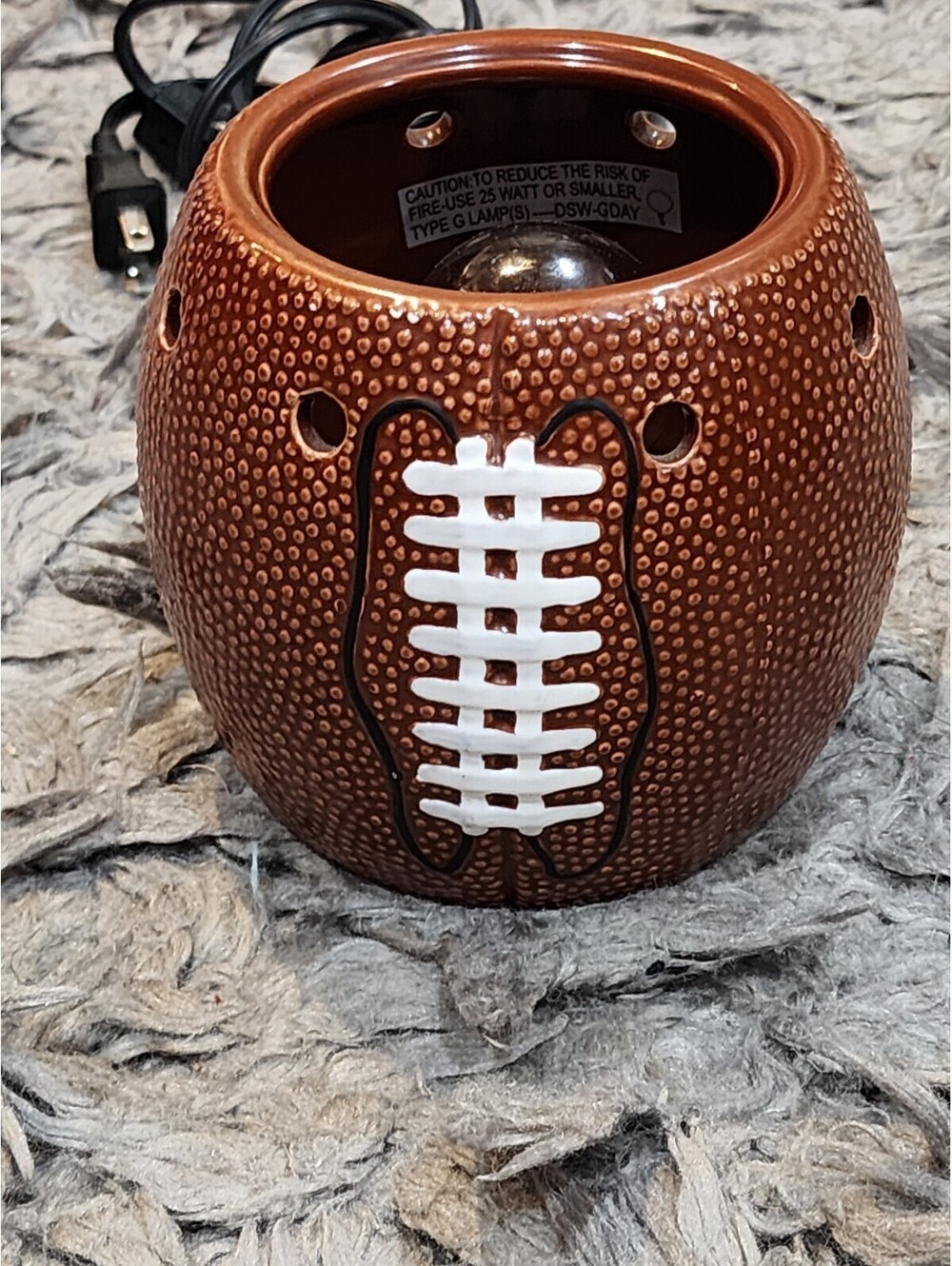 Calentador De Cera Scentsy Con Forma De Balón De Futbol Americano Ceramica Con
